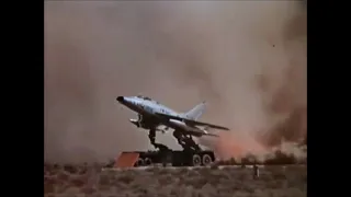 USAF F-100D Super Sabre using a zero-length-launch system (mid 50s)