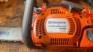 Husqvarna 445 Chainsaw. First start in 10 years!!!