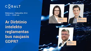 WEBINAR |  Ar Dirbtinio intelekto reglamentas bus naujasis GDPR?