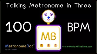 Talking metronome in 3/4 at 100 BPM MetronomeBot