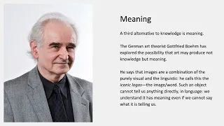 Concepts and Problems in the Visual Arts, Lecture C16: What is artistic knowledge?