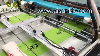 Production and bag-making process of biodegradable compostable plastic bags.