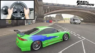 Forza Horizon 4 Paul Walker Mitsubishi Eclipse (Steering Wheel + Shifter) Gameplay
