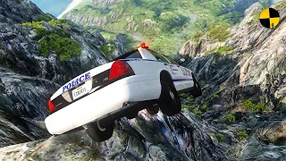 BeamNG.Drive Cliff Drops Crashes Real Car Mods Ep.1