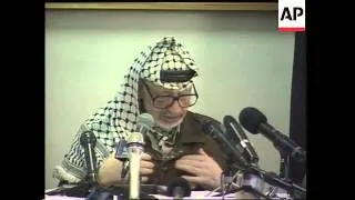 Arafat address on elections and  Iraq plus Abu Ala re-elected