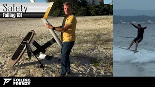 Prone Foil Surfing Beginners 4 - Safe surf foiling - How to surf foil safely.