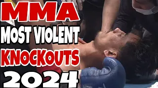 The Most Violent and Brutal Knockouts in MMA 2024