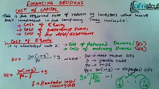 AFM   Financing Decisions , KCE College BLOCK REVISION