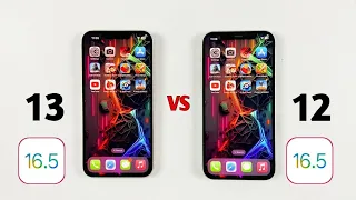 iPhone 12 Vs iPhone 13 - SPEED TEST in 2023 (iOS 16.5)