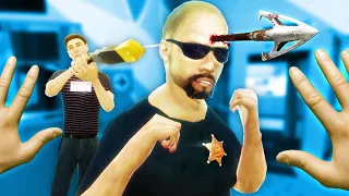 My Friend found and Used this Harpoon on a Plane Flight (Drunkn Bar Fight VR)
