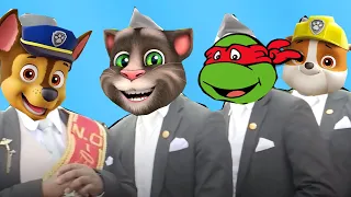 Talking Tom & Paw Patrol & Teenage Mutant Ninja Turtles - Coffin Dance Song Astronomia (COVER)