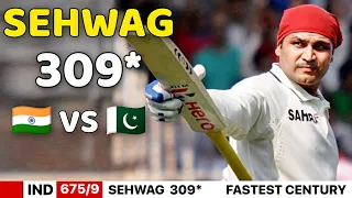 Sehwag 309 Vs Pakistan🙌🔥| India Vs Pakistan 2004 1st Test Match