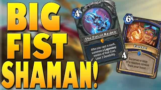 So Many HUGE Minions with FIST OF RA-DEN Big Shaman! | Galakrond's Awakening | Hearthstone