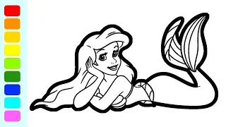 Disney coloring book pages The Little Mermaid I speed coloring for kids