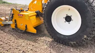 Rotovating with a Collari stone burier