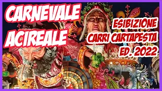 Carnevale Acireale 2022 🔴 esibizione carri cartapesta 🔥