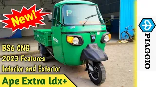 Piaggio Ape Xtra Ht Cng 2023 💥 Cng Cargo price mileage specifications Hindi Review !!