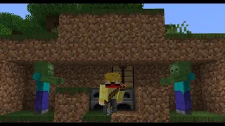 MINECRAFT MANHUNT-speedrunner vs 2 hunters