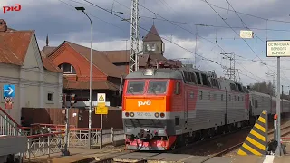 ЧС7-004. с поездом №375Я сообщением: Воркута - Москва.