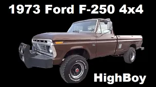 1973 Ford F-250 Dentside HighBoy 4x4 ~ Classic Pickup Truck ~ Video Review Lifted 429 BB