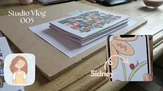 Studio Vlog 005, packaging new products and packing orders #smallbusiness #illustration #studiovlog