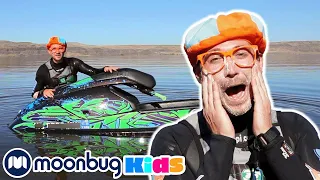 Blippi Explores a Jet Ski | Blippi | Kids Songs | Moonbug Kids