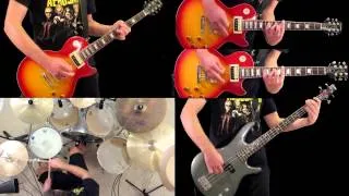 Walk This Way Aerosmith Guitar Bass Drum Cover