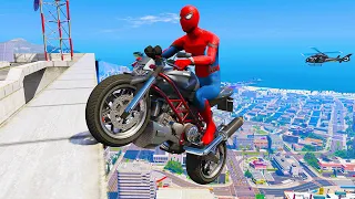 GTA 5 Spiderman Epic Jumps #21 ( Spider-Man Stunts & Fails )