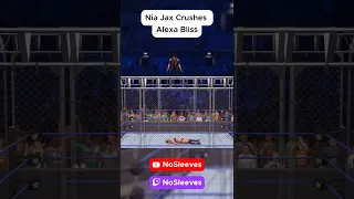 Nia Jax Crushes Alexa Bliss Steel Cage Match | WWE 2K22