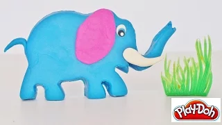 Play-Doh Blue Elephant - How to make a Play-Doh Elephant 3 MINUTES