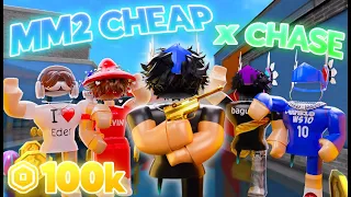 CHASE X MM2CHEAP 100,000 ROBUX TOURNAMENT WITH CELEBRITIES (LIVE 🔴)