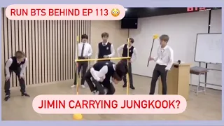 [ENG SUB] RUN BTS EP 133 BEHIND | JIMIN CARRYING JUNGKOOK 💪🏼