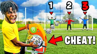 I Took 100 Shots vs. 3 Pro Goalkeepers.. but CHEATED (Football)