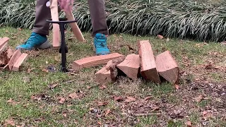 Very satisfying wood splitting