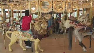 Canalside solar powered carousel opens