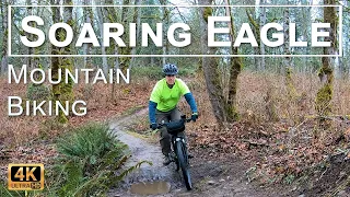 Soaring Eagle Park in Sammamish Washington Mountain Biking in 4K UHD with Drone Aerials