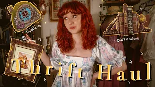🧚A Very Fairy Thrift Haul - Hobbitcore Home Decor, Cottagecore Clothes & Vintage books! 📚