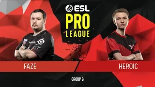 CS:GO - FaZe vs. Heroic [Mirage] Map 3 - Group B - ESL Pro League Season 9 Europe