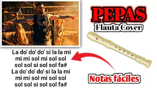 Farruko ,Pepas , flauta con notas, Completa!!