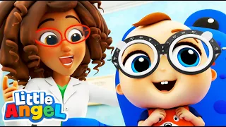 Baby John Visits the Eye Doctor |  Little Angel Job and Career Songs | Nursery Rhymes for Kids