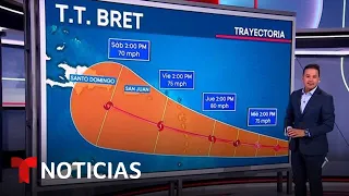 La tormenta tropical Bret amenaza con convertirse en huracán | Noticias Telemundo