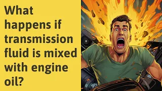 What happens if transmission fluid is mixed with engine oil?