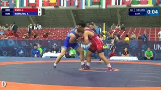 Qual. GR - 84 kg: A. KOMAROV (RUS) df. J. PARK (KOR) by VSU, 8-0