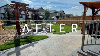 Epic Backyard Makeover Timelapse - Amazing Patio, Pergola and Lighting!