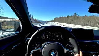 2018 BMW 540i M Sport POV - Freezing Winter Drive