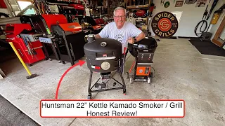 Honest Review of The All New Spider Grills / Huntsman 22” Smart Kettle Kamado Smoker / Grill!