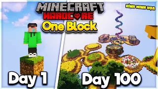 TÓM TẮT 100 NGÀY SINH TỒN TRONG THẾ GIỚI CHỈ VỚI BLOCK SIÊU KHÓ- ONEBLOCK MINECRAFT