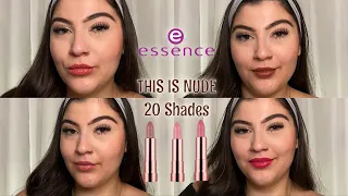 Essence THIS IS NUDE Lipstick Collection Review & Swatch | ALL 20 SHADES 2023