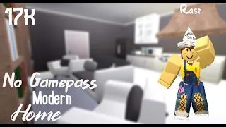 No Gamepass Modern House|Bloxburg Speedbuild|Rose