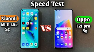 Xiaomi Mi 11 Lite vs Oppo F21 Pro 5g Speed Test #oppo #xiaomi #zeshantech